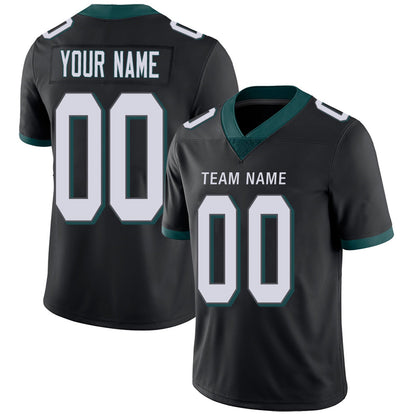 Custom P.Eagles Football Jerseys Team Player or Personalized Design Your Own Name for Men's Women's Youth Jerseys Green