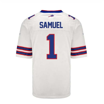 B.Bills #1 Curtis Samuel Game Jersey - White Football Jerseys