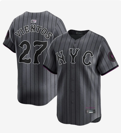 NY.Mets #27 Mark Vientos Player City Connect Limited Baseball Jerseys