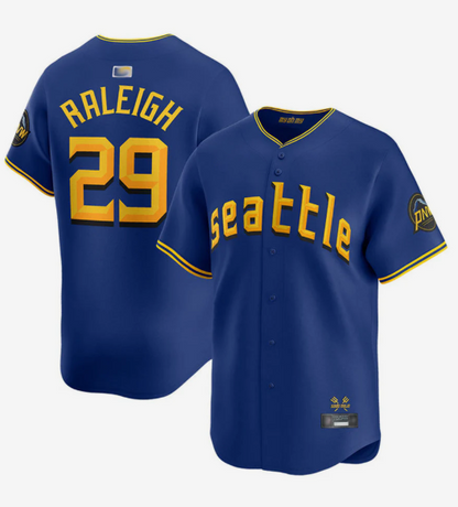 S.Mariners #29 Cal Raleigh Player Royal City Connect Limited Baseball Jerseys