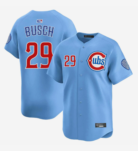 C.Cubs #29 Michael Busch Player Blues Vapor Limited Baseball Jerseys