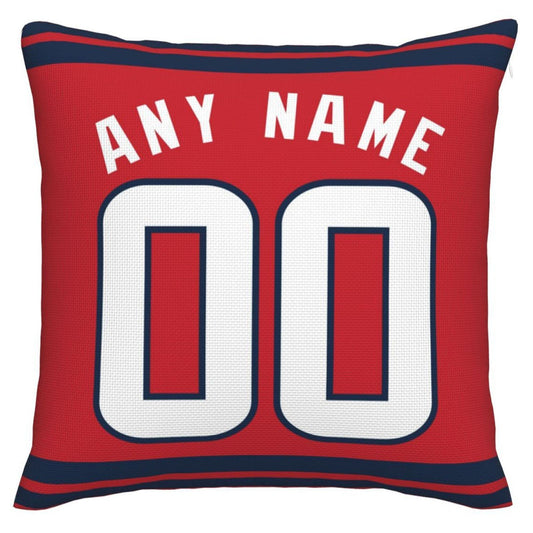 Custom H.Texans Pillow Decorative Throw Pillow Case - Print Personalized Football Team Fans Name & Number Birthday Gift Football Pillows