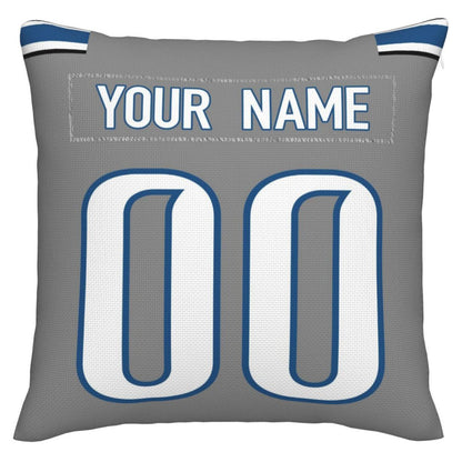 Custom D.Lions Pillow Decorative Throw Pillow Case - Print Personalized Football Team Fans Name & Number Birthday Gift Football Pillows