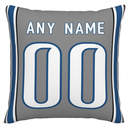 Custom D.Lions Pillow Decorative Throw Pillow Case - Print Personalized Football Team Fans Name & Number Birthday Gift Football Pillows