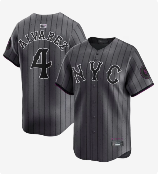 NY.Mets #4 Francisco Alvarez Player Gray City Connect Limited Baseball Jerseys