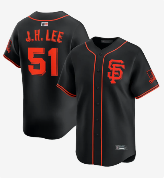 S.Francisco Giants #51 Jung Hoo Lee Player Black Limited Baseball Jerseys