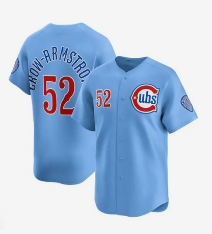 C.Cubs #52 Pete Crow-Armstrong Player 2024-25 Blue 2nd Alternate Limited Stitched Baseball Jerseys