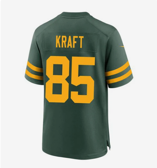 GB.Packers #85 Tucker Kraft Player 50s Green Classic Game Stitched American Football Jerseys