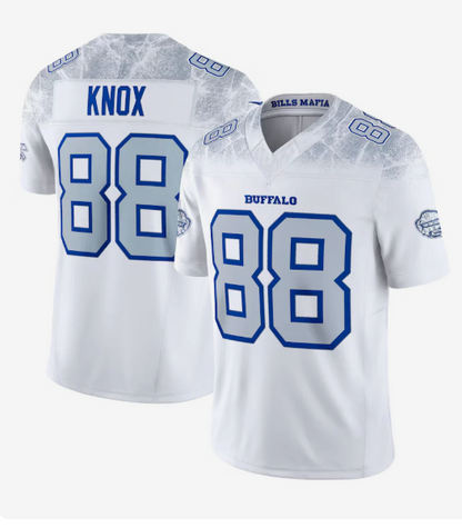 B.Bills #88 Dawson Knox Player White Rivalries Collection Vapor Limited Football Jerseys
