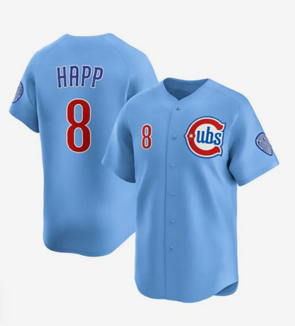 C.Cubs #8 Ian Happ Player Blue 2024-25 2nd Alternate Limited Stitched Baseball Jerseys