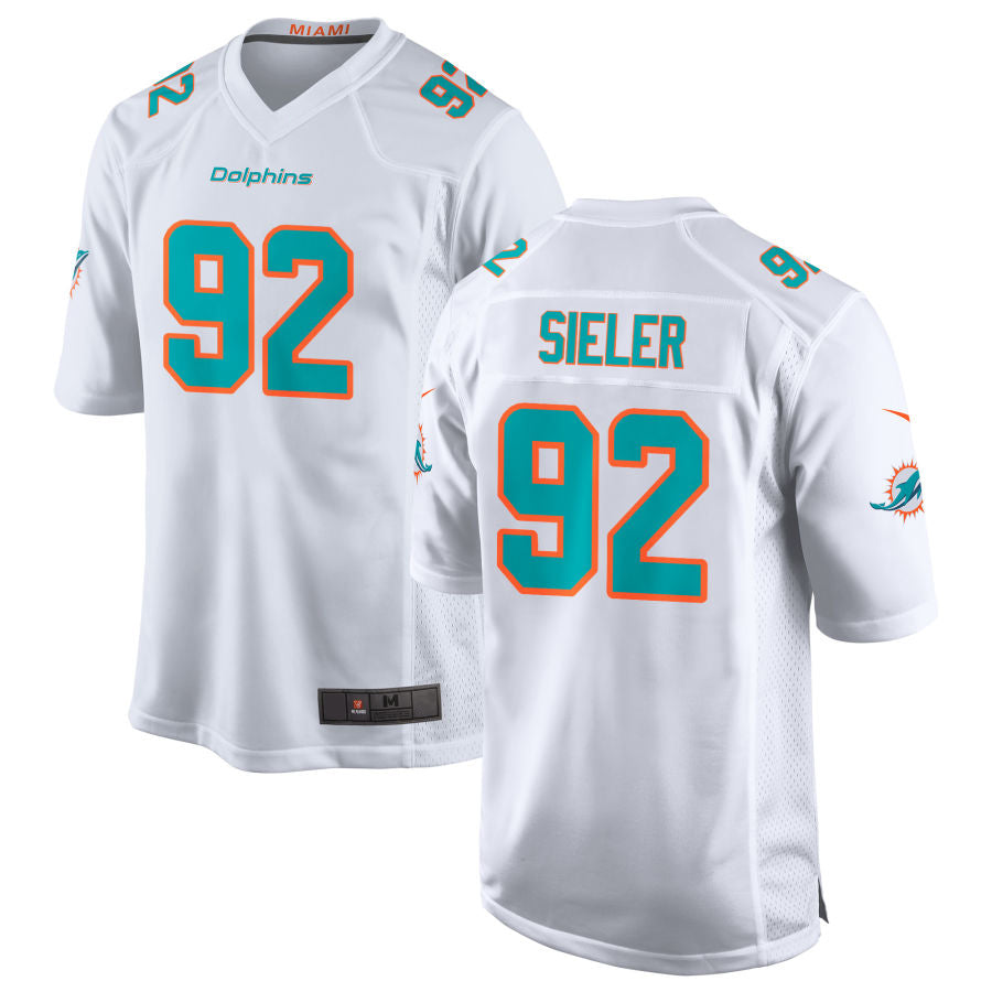 Football Jerseys M.Dolphins #92 Zach Sieler Player Stitched Game Jersey