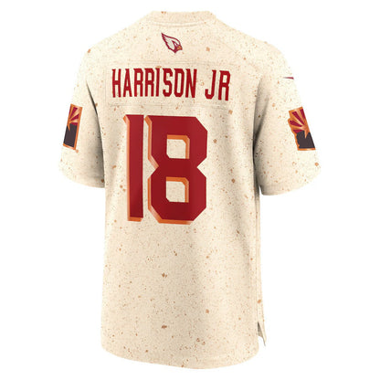 A.Cardinals #18 Marvin Harrison Jr. 2025 Rivalries Collection Game Jersey-CROVYIE - Natural Stitched American Football Jersey-CROVYIE