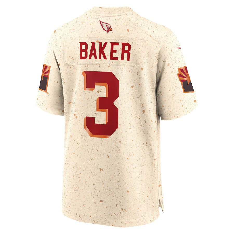 A.Cardinals #3 Budda Baker 2025 Rivalries Collection Game Jersey-CROVYIE - Natural Stitched American Football Jersey-CROVYIE
