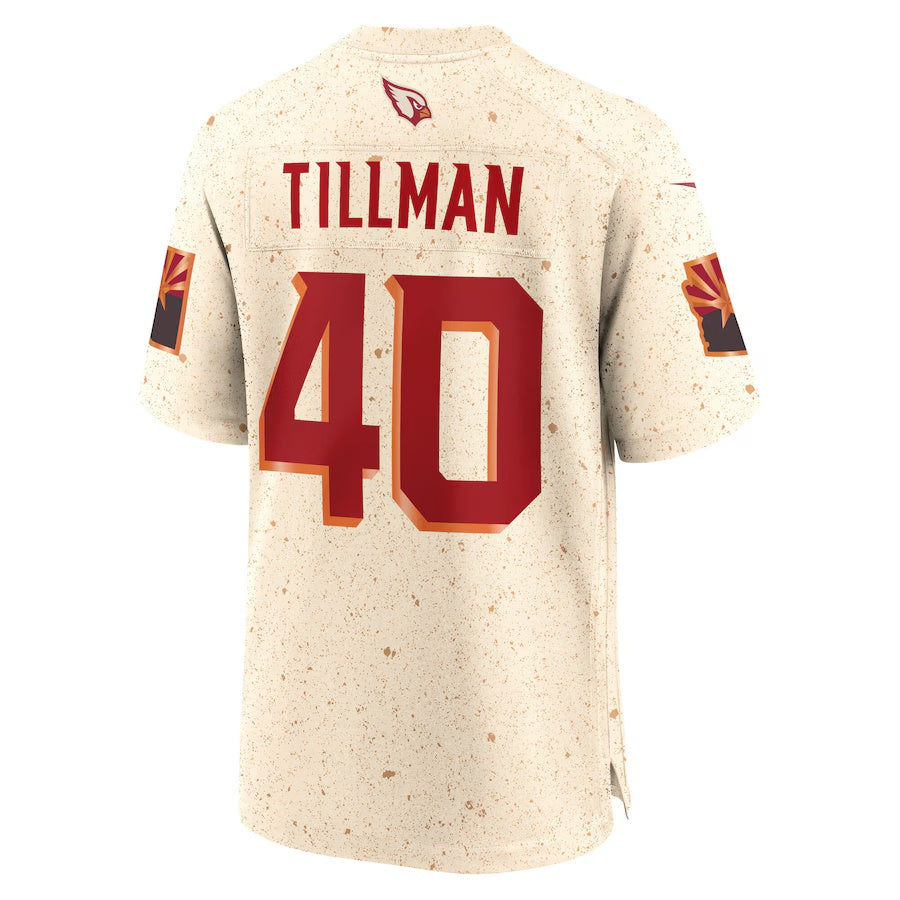 A.Cardinals #40 Pat Tillman 2025 Rivalries Collection Retired Player Game Jersey-CROVYIE - Natural Stitched American Football Jersey-CROVYIE