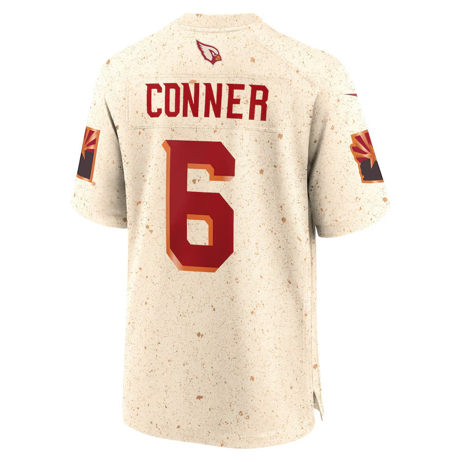 A.Cardinals #6 James Conner 2025 Rivalries Collection Game Jersey-CROVYIE - Natural Stitched American Football Jersey-CROVYIE