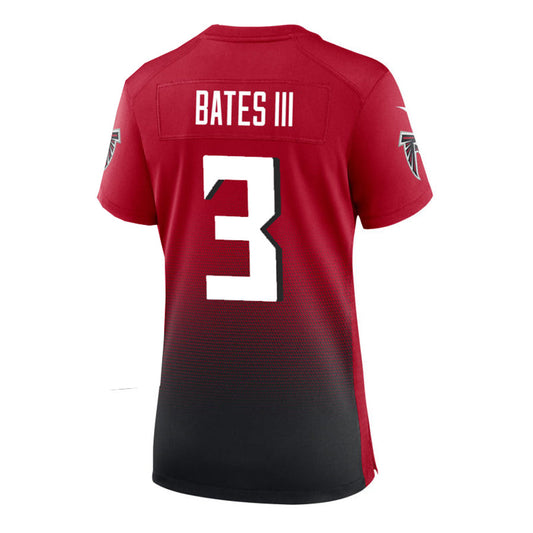 A.Falcons #3 Jessie Bates III Game Player Jersey - Red Stitched American Football Jerseys