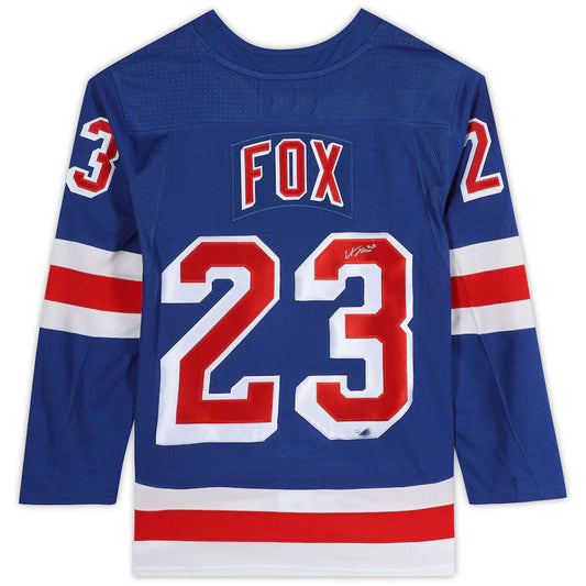 NY.Rangers #23 Adam Fox Fanatics Authentic Autographed Jersey Royal Stitched American Hockey Jerseys CROVYIE