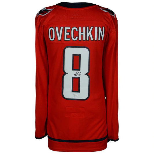 W.Capitals #8 Alex Ovechkin Fanatics Authentic Autographed Red Stitched American Hockey Jerseys CROVYIE