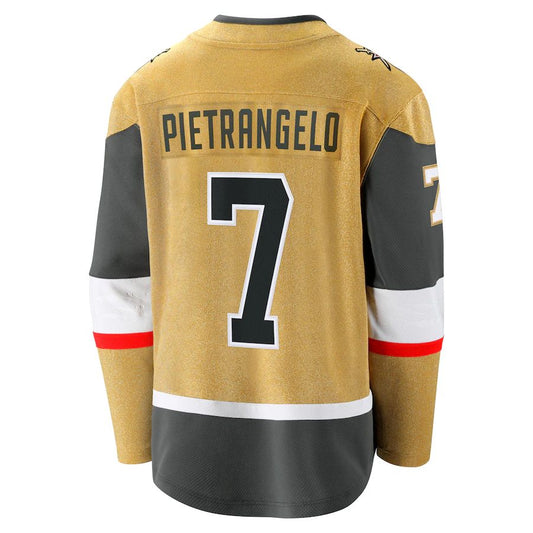 V.Golden Knights #7 Alex Pietrangelo Fanatics Branded Alternate Premier Breakaway Player Jersey Gold Stitched American Hockey Jerseys CROVYIE
