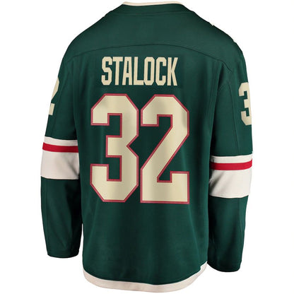 M.Wild #32 Alex Stalock Fanatics Branded Breakaway Player Jersey Green Stitched American Hockey Jerseys CROVYIE
