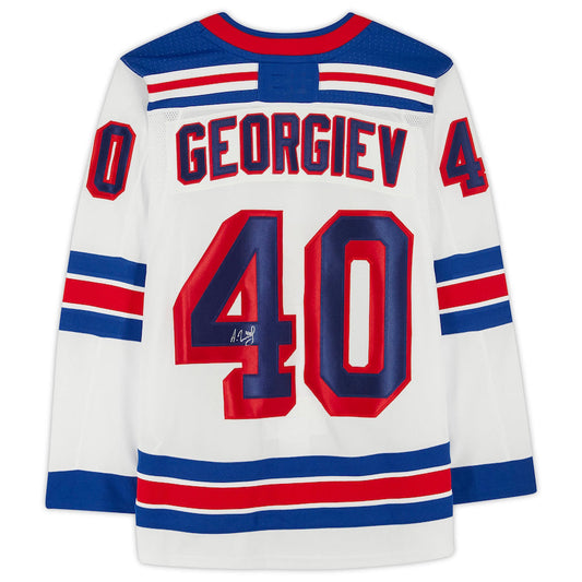 NY.Rangers #40 Alexandar Georgiev Fanatics Authentic Autographed  White Stitched American Hockey Jerseys CROVYIE