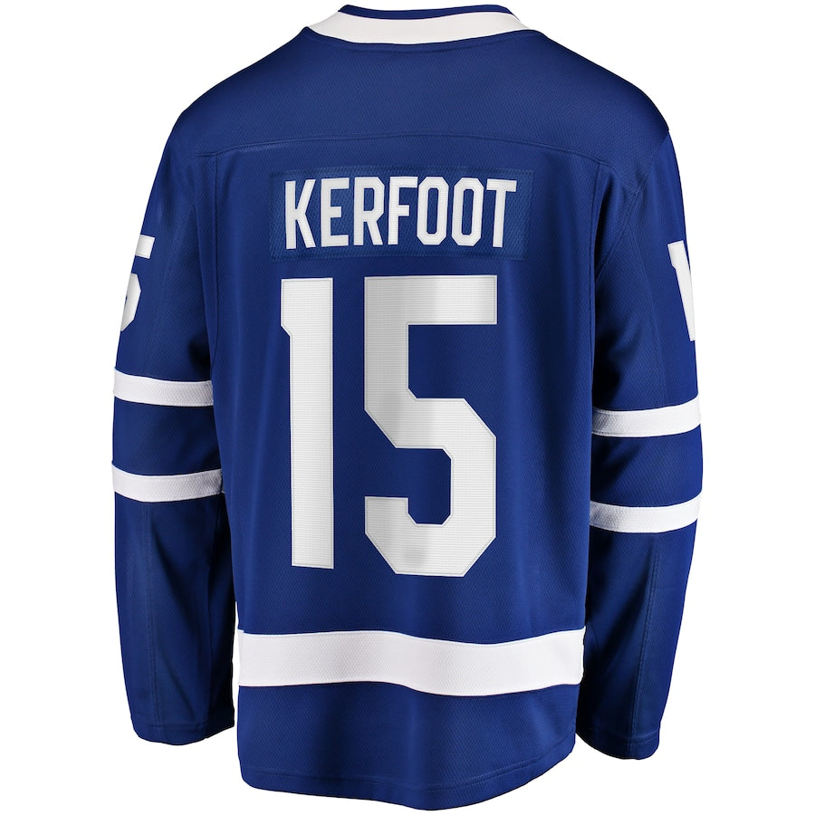 T.Maple Leafs  #15 Alexander Kerfoot Fanatics Branded Replica Player Jersey Blue Stitched American Hockey Jerseys CROVYIE