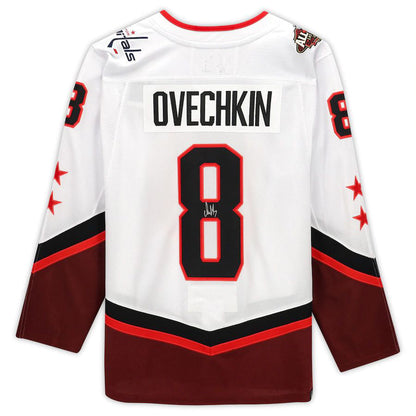 W.Capitals #8 Alex Ovechkin Fanatics Authentic Autographed 2022 All-Star Game Jersey White Stitched American Hockey Jerseys CROVYIE