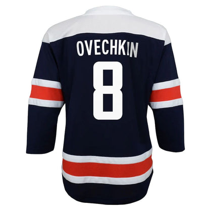 W.Capitals #8 Alex Ovechkin Infant 2020-21 Alternate Replica Player Jersey Navy Stitched American Hockey Jerseys CROVYIE