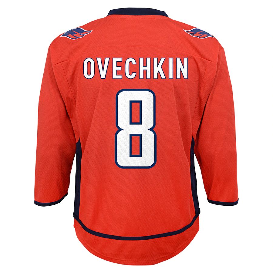 W.Capitals #8 Alex Ovechkin Infant Replica Player Jersey Red Stitched American Hockey Jerseys CROVYIE