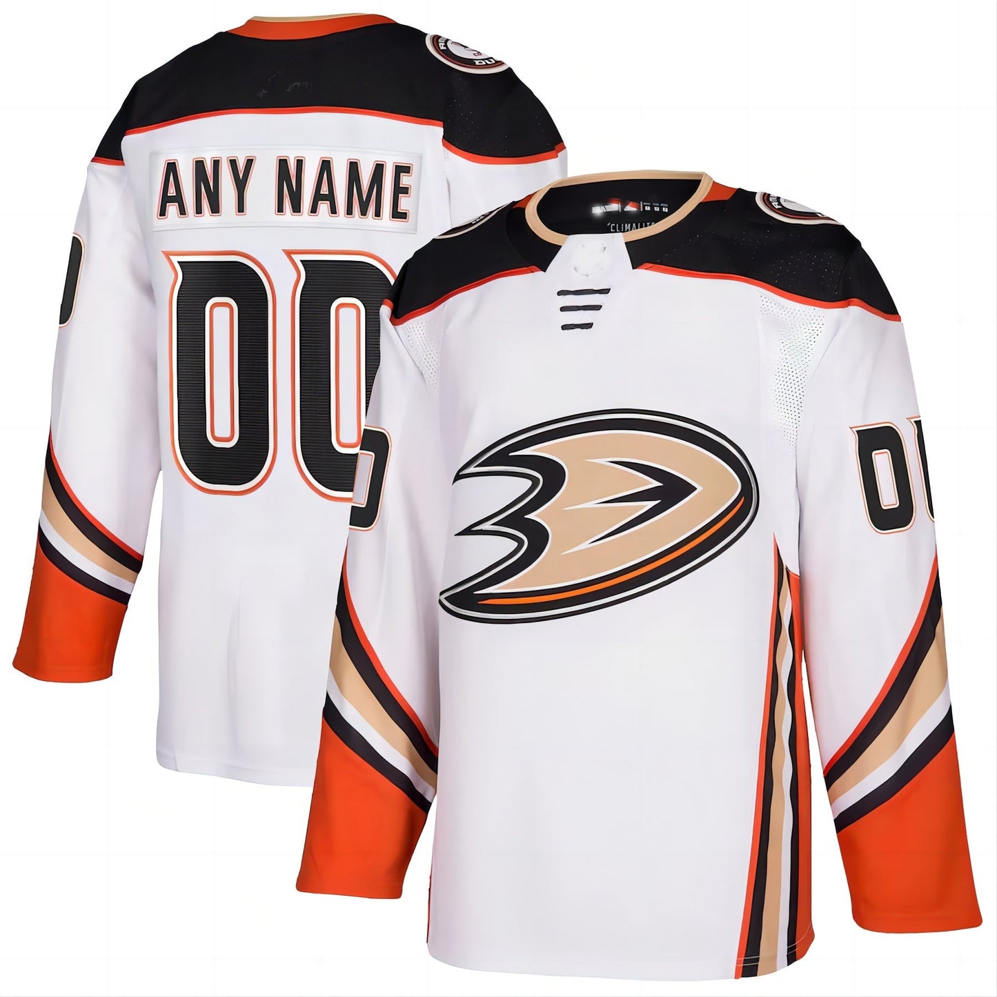 Custom A.Ducks Away Authentic Jersey White Stitched American Hockey Jerseys CROVYIE