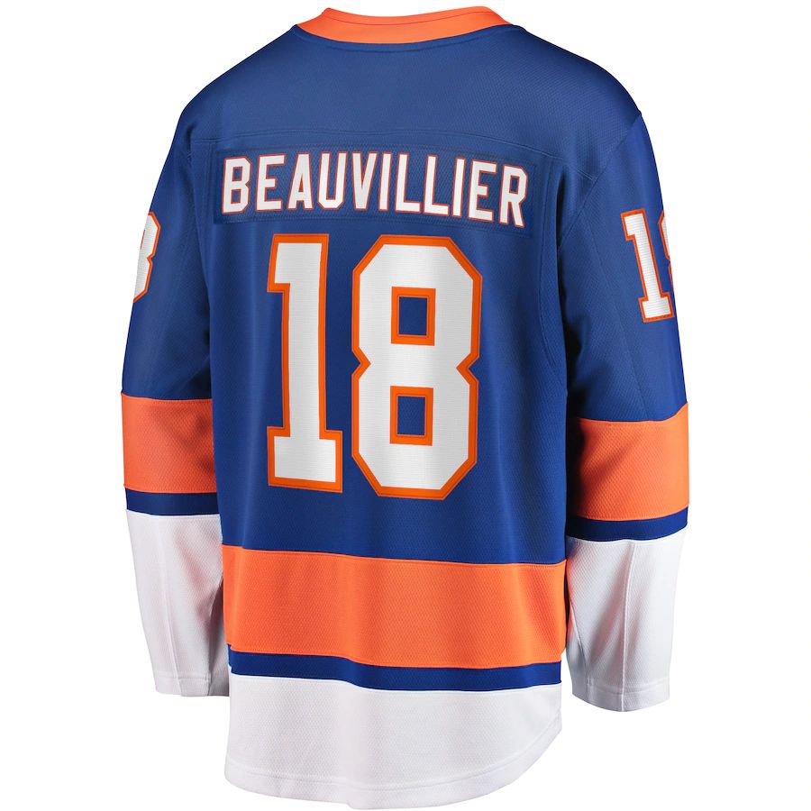 NY.Islanders #18 Anthony Beauvillier Fanatics Branded Home Breakaway Player Jersey Royal Stitched American Hockey Jerseys CROVYIE