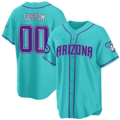 Custom Arizona Diamondbacks 2024 Teal Purple ¨C All Stitched Baseball Jersey