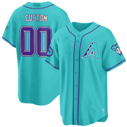Custom Arizona Diamondbacks 2024 Teal Purple ¨C All Stitched Baseball Jersey