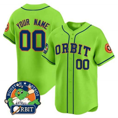 Custom Houston Astros Orbit Patch Vapor Premier Limited ¨C All Stitched Baseball Jersey