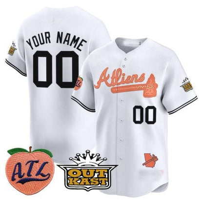 Custom Atlanta Braves Atliens & Peach Vapor Premier Limited ¨C All Stitched Baseball Jersey