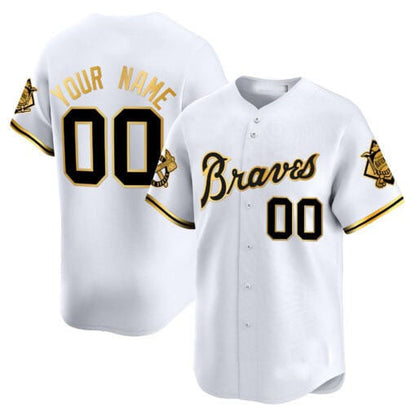 Custom Atlanta Braves Peaches n¡¯ Cream Vapor Premier Limited ¨C All Stitched Baseball Jersey