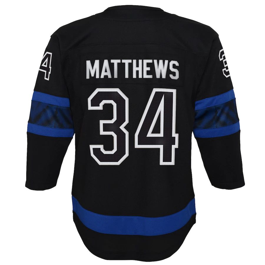 T.Maple Leafs #34 Auston Matthews Alternate Premier Player Jersey Black Stitched American Hockey Jerseys CROVYIE