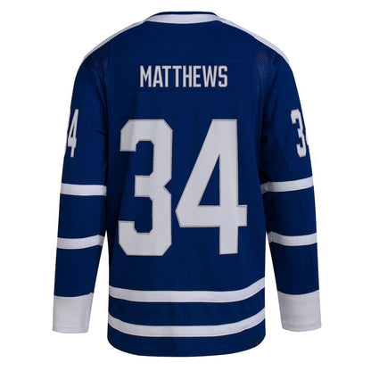 T.Maple Leafs #34 Auston Matthews Reverse Retro 2.0 Authentic Player Jersey Blue Stitched American Hockey Jerseys CROVYIE