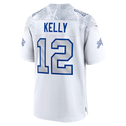 B.Bills #12 Jim Kelly 2025 Rivalries Collection Retired Player Game Jersey-CROVYIE - White Football Stitched American Jersey-CROVYIE