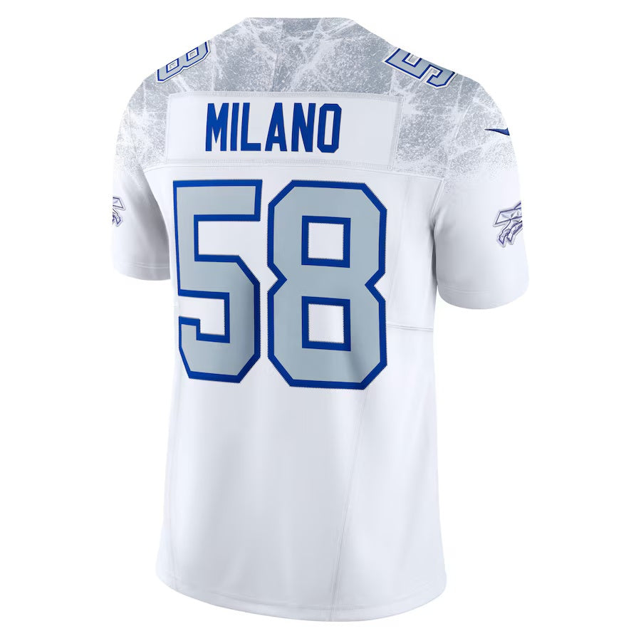 B.Bills #58 Matt Milano 2025 Rivalries Collection Limited Jersey-CROVYIE - White Football Stitched American Jersey-CROVYIE
