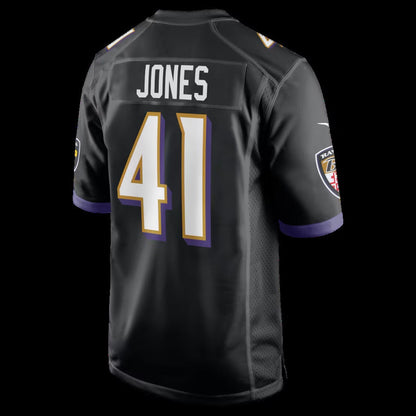 B.Ravens #41 Dre'Mont Jones Black Alternate Game Stitched American Football Jerseys