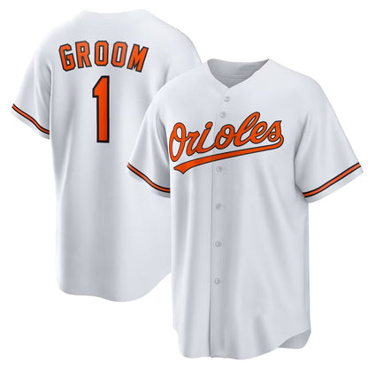 Baltimore Orioles #1 Groom Home Replica Jersey - White Stitched Baseball Jersey