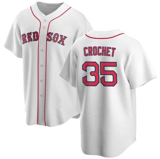 Boston Red Sox #35 Garrett Crochet White 2024 Cool Base Stitched Baseball Jersey