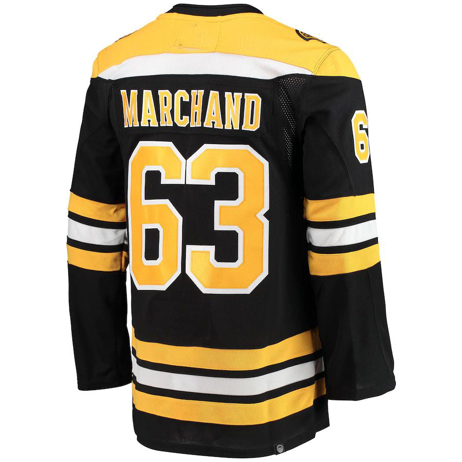 B.Bruins #63 Brad Marchand Home Primegreen Authentic Pro Player Jersey Black Stitched American Hockey Jerseys CROVYIE