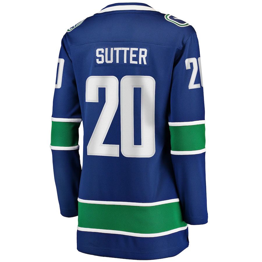 V.Canucks #20 Brandon Sutter Fanatics Branded Home Breakaway Player Jersey Blue Stitched American Hockey Jerseys CROVYIE