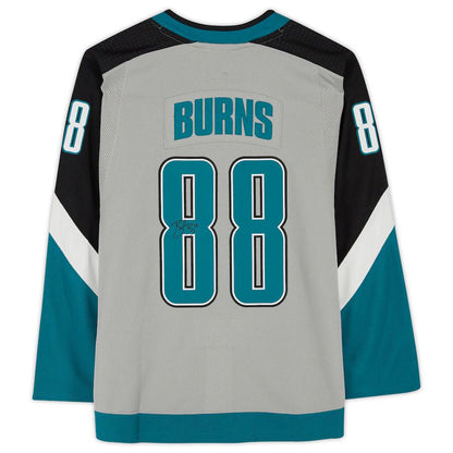 SJ.Sharks #88 Brent Burns Fanatics Authentic Autographed 2020-21 Reverse Retro Stitched American Hockey Jerseys CROVYIE