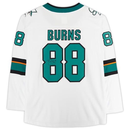 SJ.Sharks #88 Brent Burns Fanatics Authentic Autographed Fanatics Breakaway Jersey White Stitched American Hockey Jerseys CROVYIE