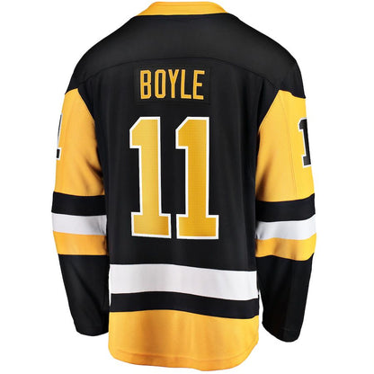 P.Penguins #11 Brian Boyle Fanatics Branded Home Breakaway Player Jersey  Black Stitched American Hockey Jerseys CROVYIE