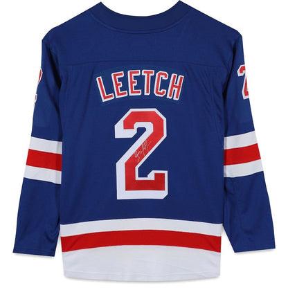 NY.Rangers #2 Brian Leetch Fanatics Authentic Autographed Fanatics Breakaway Jersey Blue Blue Stitched American Hockey Jerseys CROVYIE