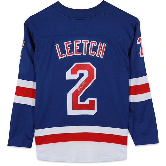NY.Rangers #2 Brian Leetch Fanatics Authentic Autographed Fanatics Breakaway Jersey Blue Blue Stitched American Hockey Jerseys CROVYIE